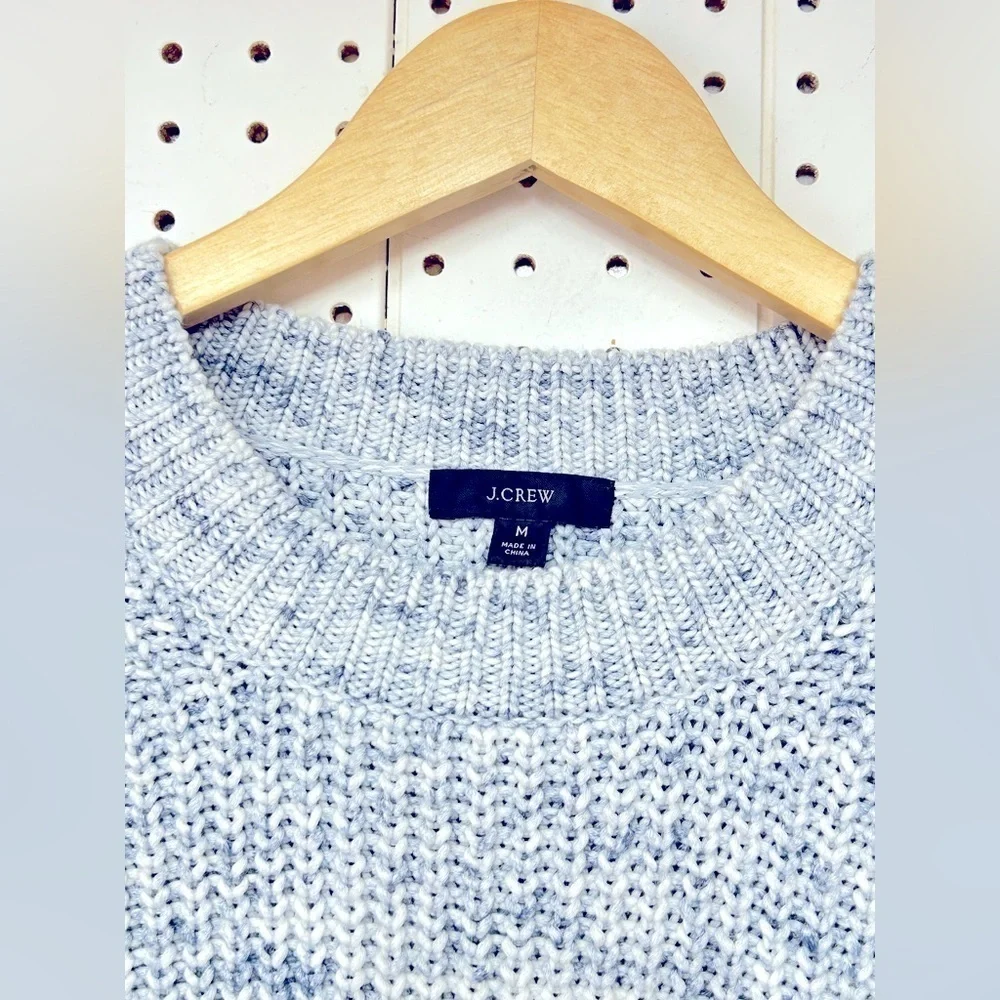 J.crew Marled cotton-blend crewneck sweater